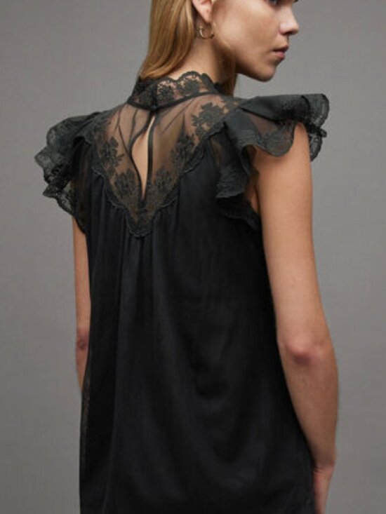 All Saints Tops - All Saints Azura Tulle Top